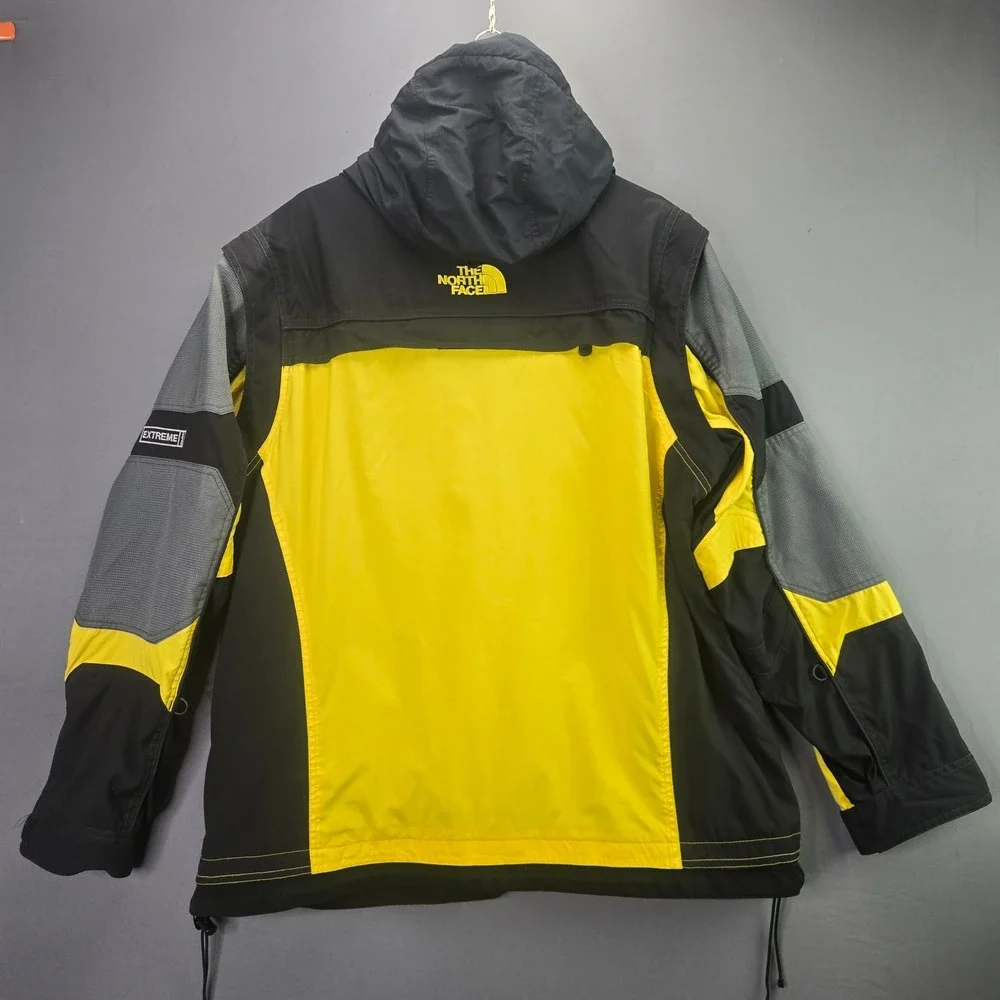 The North Face Ski Jacket Extreme Gear XL Yellow Black Vintage Hooded Coat Mens